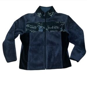 Vintage Venario Fleece Jacket Floral Southwestern Full Zip M 90s Teddy Gorpcore